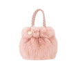 Double Strap Faux Fur Handbag