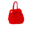 Double Strap Faux Fur Handbag