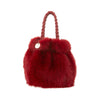 Double Strap Faux Fur Handbag