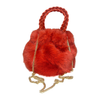 Double Strap Faux Fur Handbag