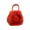 Double Strap Faux Fur Handbag