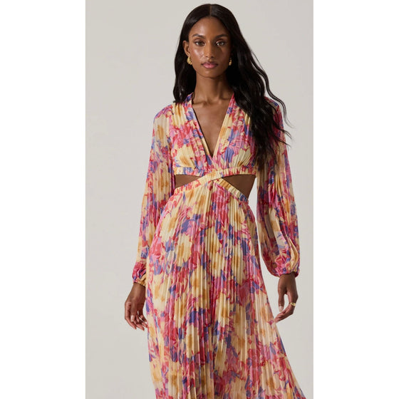 Gaia  Floral Long Sleeve Maxi Dress