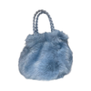 Double Strap Faux Fur Handbag