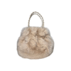 Double Strap Faux Fur Handbag